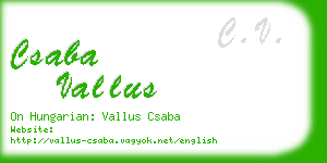 csaba vallus business card